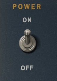The nickel POWER toggle switch.